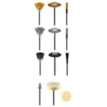 Juego de 15 Mini Cepillos Abrasivos para Amoladora - Kit Universal para Afilar, Alisar y Lijar