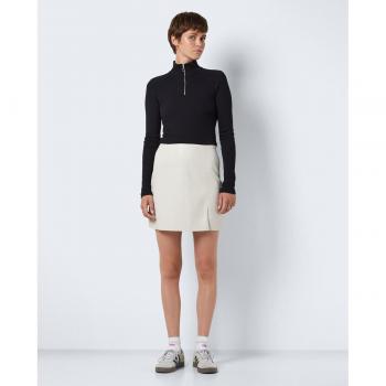 Falda de polipiel Clara Penny Beige