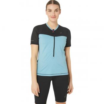 Asics Fujitrail Camiseta de Manga Corta para Mujer - Negro