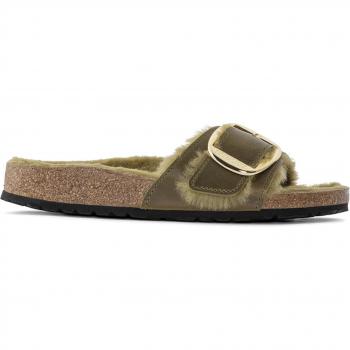 Birkenstock Madrid Big Buckle Women's Shearling Oiled Leather Sandals