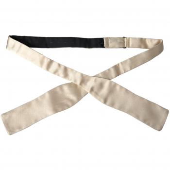 Beige Silk Slim Skinny Necktie Men Bow Tie - Dolce & Gabbana, Bowties, male, Beige, Size: ONE SIZE, Adjustable Length