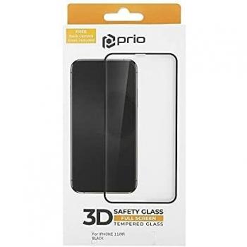 Protector de Pantalla de Vidrio Templado 9H Prio 3D para iPhone XR / iPhone 11 - Negro