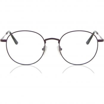 Montura Completa Redonda Metálica Morada Gafas Recetadas para Hombre - Gafas Anti-Azules - SmartBuy Collection