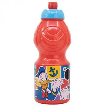 Botella de Agua Infantil 400ML con Cierre Anti Goteo - Mickey Mouse Oficial