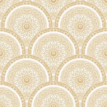 Sahara Nights Divine Plates Wallpaper - Gold