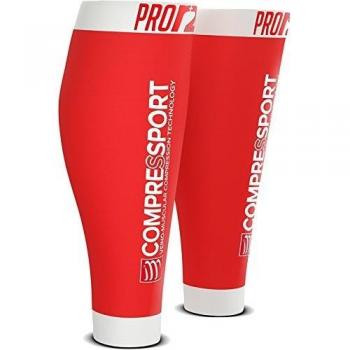 COMPRESSPORT Wadensleeves Pro Racing Calf R2 Swiss Pantorrillera, Unisex, Rojo, 2