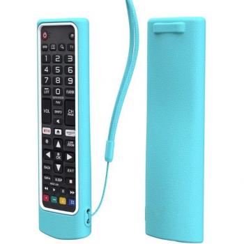 Funda Protectora de Silicona Blanda Antideslizante para Control Remoto AKB75095307 de Smart TV, a Prueba de Polvo