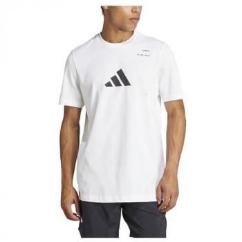 adidas Camiseta de Manga Corta para Hombres - Blanco y Negro, Modelo Tns Cat G, AEROREADY Tennis Category Graphic Tee, IS2408