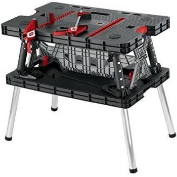 Keter 17182239 - Mesa de Trabajo Plegable y Portátil
