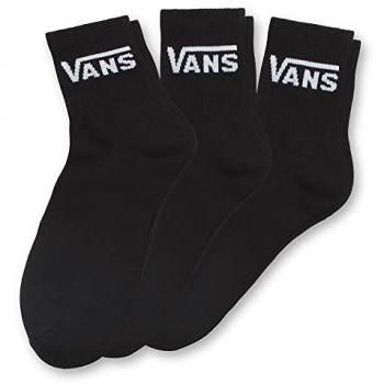 Calcetines Clásicos Vans Classic Media Negros, paquete de 3 pares, talla 42.5/47 (9.5-13)