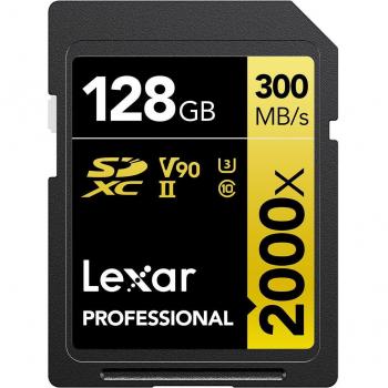 Tarjeta de memoria Lexar Professional SDXC 128GB 2000x Serie GOLD