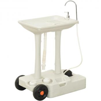 Fregadero portátil para camping con dispensador de 35 L