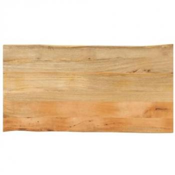 Tablero de mesa borde natural madera maciza mango 100x60x3,8 cm