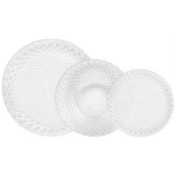 Vajilla Diamond La Mediterránea 18 Piezas - Incluye 6 Platos Llanos de 27 cm, 6 Platos Hondos de 21,5 cm y 6 Platos de Postre de 19 cm