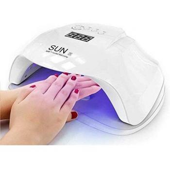 Pulchram 54W Lámpara de Uñas Secas Secadores de Uñas LED/UV para Esmalte Uñas de Gel Sensor Automático Pantalla LCD 4 Temporizadores en el Hogar y el Salón