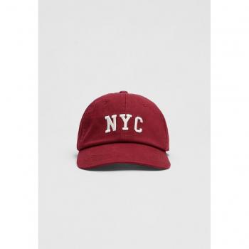 Burgundy NYC Embroidered Cap OS