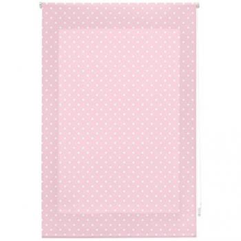 Estor Enrollable Premium Rosa con Motas Blancas - 110x180 cm - Diseño Elegante y Práctico