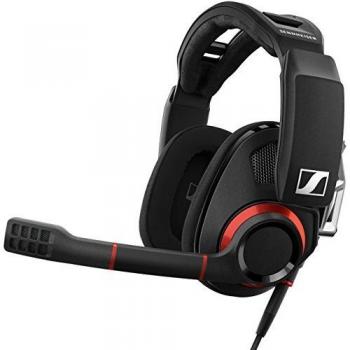 Sennheiser GSP 500 - Microauricular circumaural para Juegos, Color Negro y Rojo