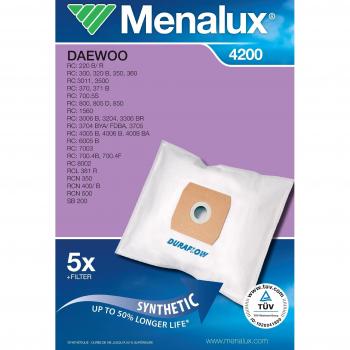 Menalux 4200 - Set de 5 bolsas, para Daewoo