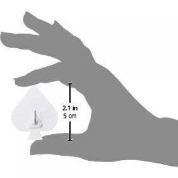BRINOX Percha Poker diseño Picas, Lacado Blanco, 5.2x4.4x2.1 cm