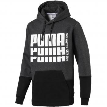 Puma Rebel Up Hoody FL Sweatshirt, Hombre, Dark Gray Heather, S