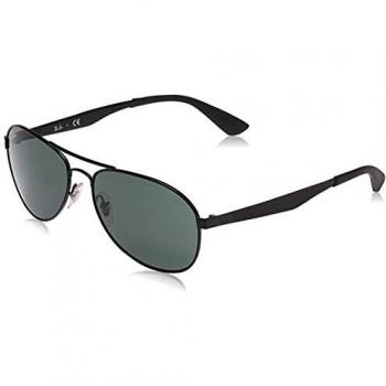 Ray-Ban RB3549 006/71 Matte Black/Green Sunglasses