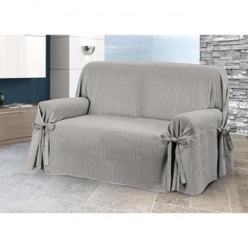 Funda de Sofá 3 Plazas Algodón Jacquard Lord Gris 185x200 cm