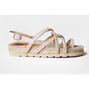 Toni Pons - Sandalias planas de mujer de yute con hebilla