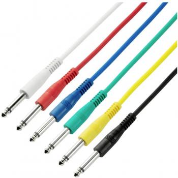 Adam Hall Juego 6 Cables Jack 6,3mm Mono 0,90m K3ipp0090set