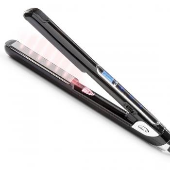 Plancha de Pelo Ultron Mach Plus Glam Infrarroja Negra y Plata