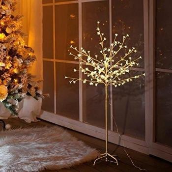 Arbol de Navidad de Cereza + Luces LED Decoracion Arbol Artificial 2 Modelos