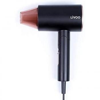 Secador de Pelo Iónico LIVOO DOS173 - 1600W, 3 Temperaturas, Plegable, Concentrador de Aire - Negro/Rosa