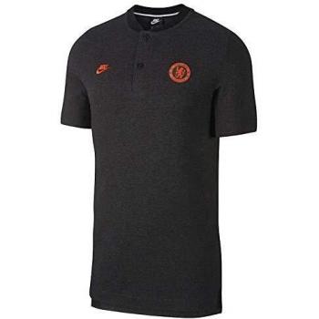 NIKE CFC M NSW Modern GSP Aut Cl Camiseta, Hombre, Black/Black Heather/Rush Orange, S