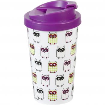 'Infinite by GEDA LABELS 12550 Coffee to go - Vaso PP, doble pared, Búhos wildberry