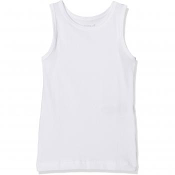 NAME IT Nittank Top 2p Solid White M B Noos, Camiseta sin Mangas para Bebés, Blanco