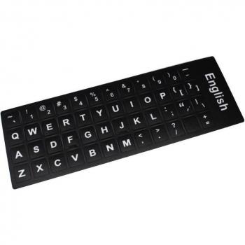 Adhesivos de Teclado para Conversión a Idioma Inglés - Color Negro