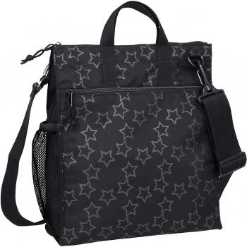 Lässig 1107001406 - Reflective Star, bolsa bandolera para pañales, negro