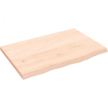 Estante de pared 60x40x2 cm Madera maciza sin tratar Roble Marrón