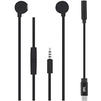 Auriculares Semiintraurales TNB Sweet con Adaptador Tipo C - Negro