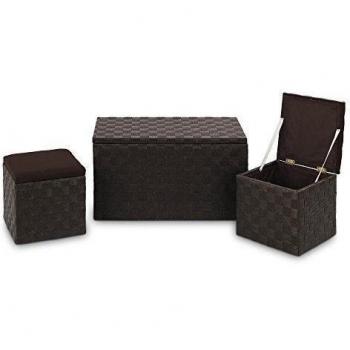 Set de 3 baules country 75x40x41 chocolate