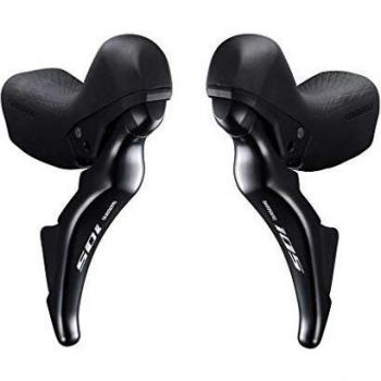 SHIMANO PAR PALANCAS 105 R7 11X2V Disco MP Ciclismo, Adultos Unisex, Negro