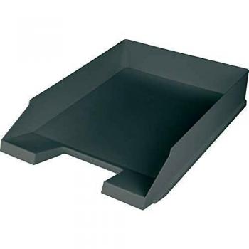 Organizador de Correspondencia DIN A4/C4, Plástico Gris Claro, con Asa y Campo de Etiquetado, H67xB254xT347 mm
