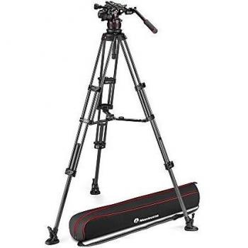 Kit de video trípode de carbono Manfrotto Twin con cabezal Nitrotech 612