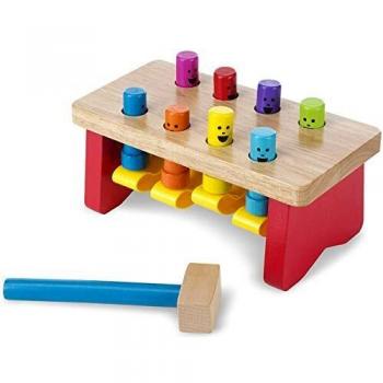 Melissa & Doug | Banco de trabajo para martillar | Juguete infantil de madera |Juguete clásico | Juguete educativo | Regalo perfecto para niños y niñas | Embalaje fácil a abrir