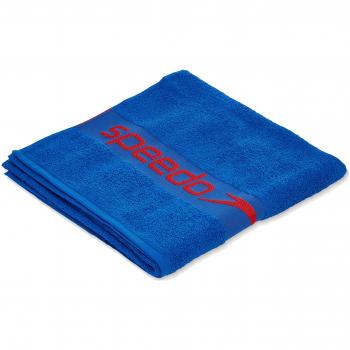 Speedo Border Towel Toalla, Unisex Adulto, Azul neón/Rojo Lava, One Size