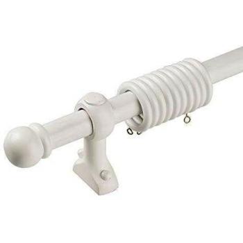 Set barra madera blanca 28 mm 150 cm blanco