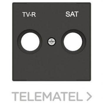 Tapa toma TV-R/SAT Negro Soft Niessen Sky 8550.1 NS