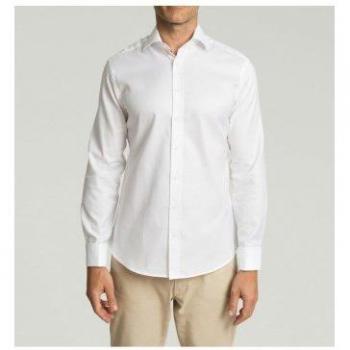 Camisa Oxford Slim Fit Blanca para Hombre Hackett London