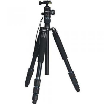 Rollei CT-5A - Trípode con cabezal esférico, ARCA SWISS compatible, capacidad 8 kg, altura 157 cm, aluminio, color negro