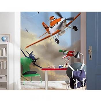 Komar 1 – Mural de Papel Pintado de Aviones de Disney y Amigos, Multicolor, 4 Piezas